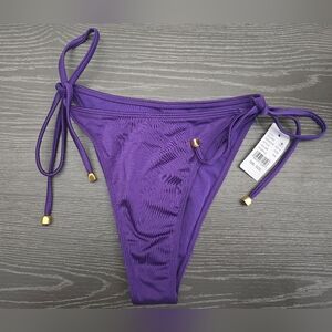 Pacsun Eco Purple Juniper Shine Tie Side Bikini Bottom Small